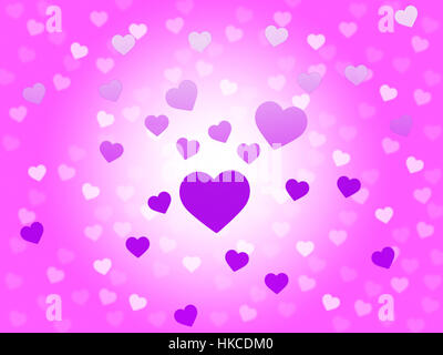 Hearts Background Showing Romantic Wallpaper Or Passionate Love Stock Photo  - Alamy