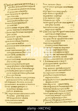Codex Amiatinus (1 Cor 1,1 21) Stock Photo