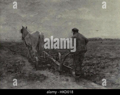 Dutch Painting in the 19th Century   Mauve   Ploughing Stock Photo