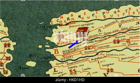 This detail from the Peutinger Map shows the Foro Hadriani (modern-day ...