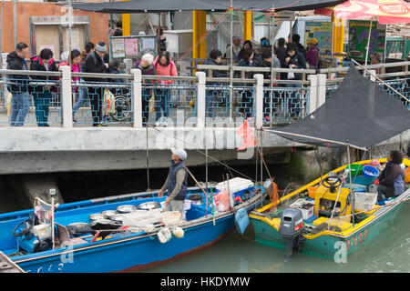 fishing and sell fish directly from their boats Stock Photo