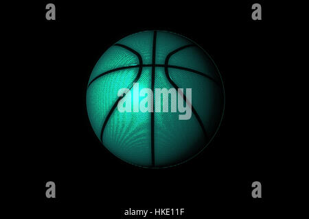 Basketball in futuristic Hologram Style. Nice 3D Render Stock Photo