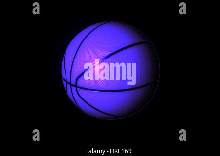 Basketball in futuristic Hologram Style. Nice 3D Render Stock Photo