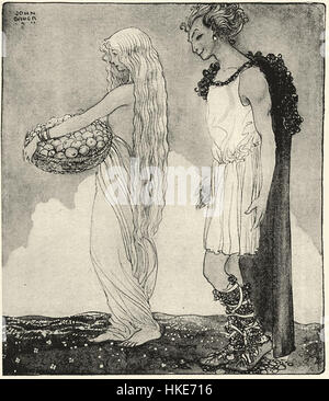 Loki and Idun   John Bauer Stock Photo