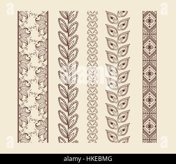 Vector set vintage ornate borders Stock Vector