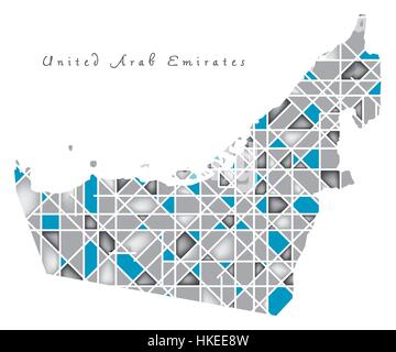 Map of United Arab Emirates. Abstract design, vector illustration by ...