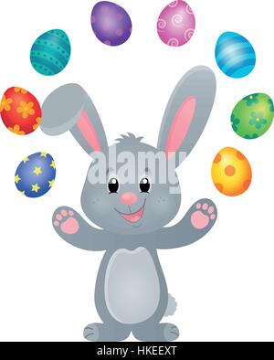 Stylized Easter bunny theme image 5 - eps10 vector illustration. Stock Vector