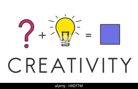 Creative Curiosity Ideas Equation Concept Stock Photo