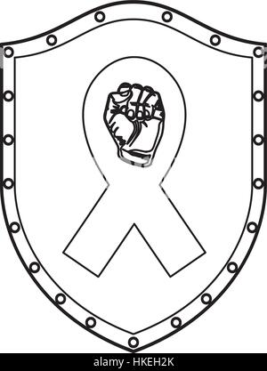 Raised fist symbol icon vector illustration graphic design Stock Vector