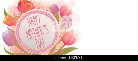 Happy mothers day banner full vector elements Stock Vector