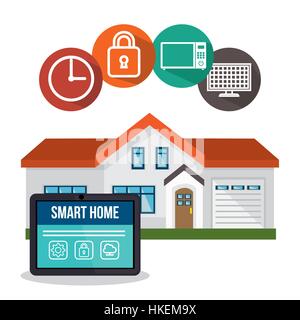 smarthome technology isolated icon vector illustration design Stock Vector