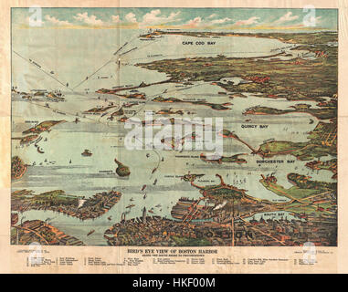 1899 View Map of Boston Harbor from Boston to Cape Cod and Provincetown   Geographicus   Boston unionnews 1899 Stock Photo