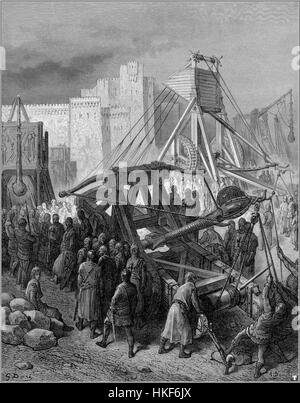 Gustave dore crusades the crusaders war machinery Stock Photo