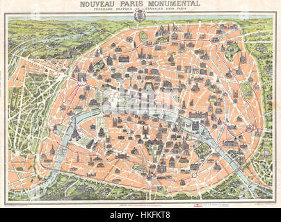 1900 Garnier Pocket Map or Plan of Paris, France ( Eiffel Tower )   Geographicus   Paris garnier 1900 Stock Photo