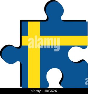 Isolated Swedish flag Stock Vector