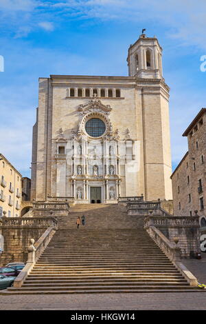 Girona cathedral, Catalonia, Spain Stock Photo