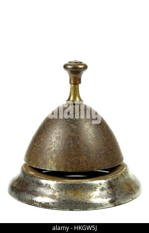 vintage service bell isolated on white background Stock Photo