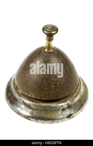 vintage service bell isolated on white background Stock Photo
