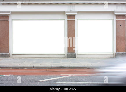 blank white signage or advertising space for message Stock Photo