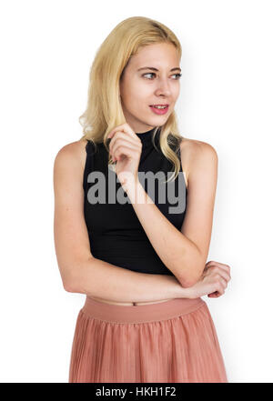 Female Standing Pose Studio Concept Stock Photo - Alamy