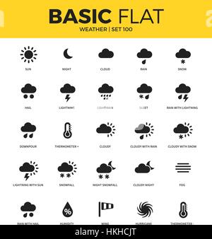 Basic set of weather bonus icons Stock Vector