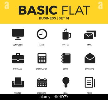 Basic set of Business icons Stock Vector