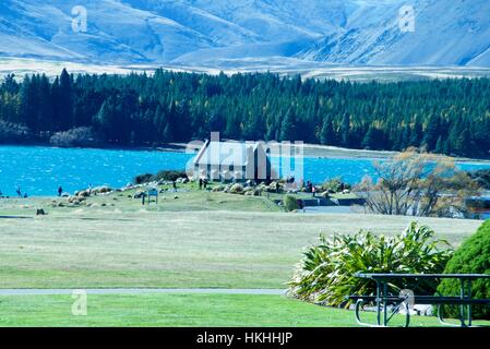 Church of the Good Shephed on Lake Tekapo Stock Photo