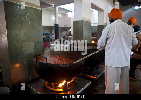 Kitchens at the Golden Temple in Amritsar India Stock Photo