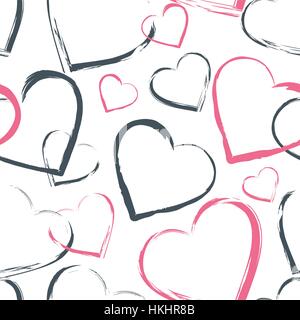 Seamless pattern with hearts Stock Vector