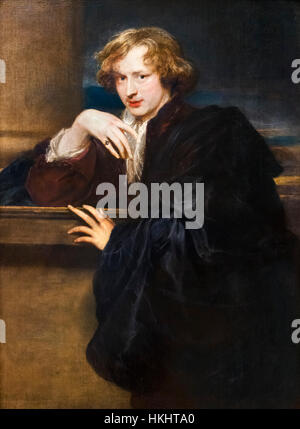 Anthony Van Dyck (1599-1645), self portrait, oil on canvas, 1620-21, Portrait of the artist aged around 22 yrs. Stock Photo