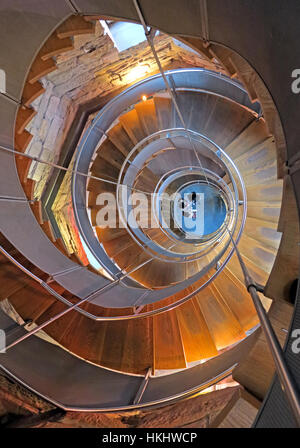 The Lighthouse helical Staircase, 11 Mitchell Ln, Glasgow, Scotland, UK,  G1 3NU Stock Photo
