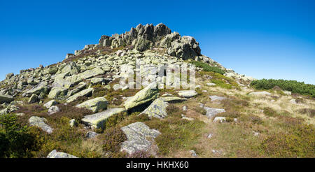 Violik (Labsky Szczyt) hill in Krkonose mountains, Czech Republic, Bohemia, EU, Europe. Stock Photo