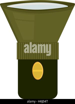 Equipment military flashlight icon image vector illustration design Stock Vector