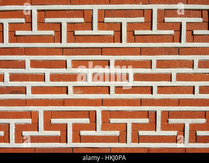 Ancient patterns and symbols on a wall at Gyeongbokgung Palace in Seoul, South Korea. Stock Photo