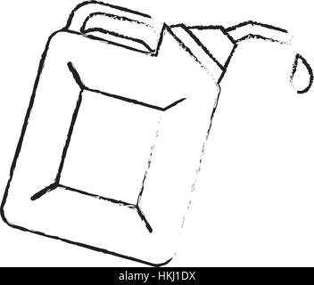 Contour Nozzle giving drop oil, vector illustration Stock Vector