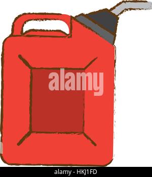 Red pump gasoline nozzle image, vector illustration Stock Vector