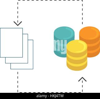 web hosting or data center related icons image vector illustration design Stock Vector