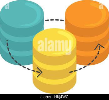 web hosting or data center related icons image vector illustration design Stock Vector