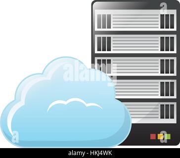 web hosting or data center related icons image vector illustration design Stock Vector