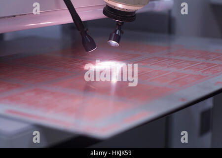 Close-up of circuit board in industry,Hanover,Lower Saxony,Germany Stock Photo