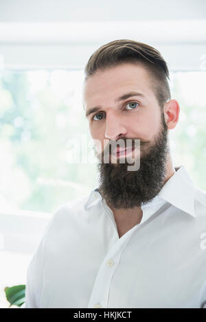Portrait of a young man, Bavaria, Germany Stock Photo