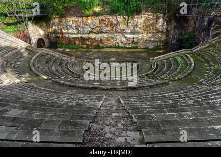 Greek Theater built for the 1929 Barcelona International Exposition. This amphitheater was built according to the traditional Greek model in Park de M Stock Photo