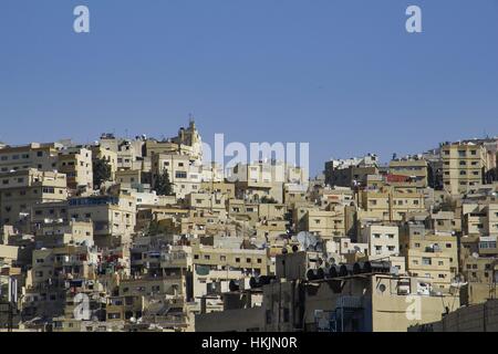 Amman, Jordan - February 8, 2014 The capital of Jordan, view of part of the urban development in the city center. Stock Photo