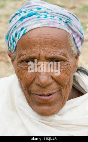 Old man at local market, Arba Minch, Ethiopia Stock Photo