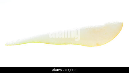 pear slice fresh green on white isolated Stock Photo