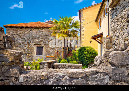 Town of Hum ancient architecture, smallest town in the world in Istria, Croatia Stock Photo