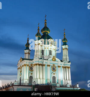 Saint Andrews cathedral in Kiev,Ukraine Stock Photo