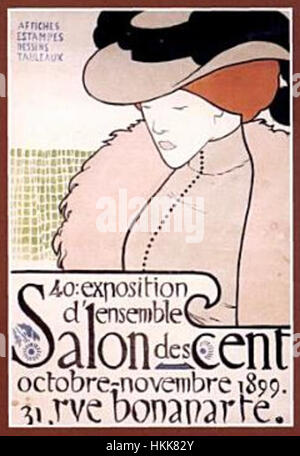 1899 Salon des Cent poster by Henri Evenepoel Stock Photo