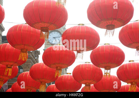 Sydney, Australia. 29 January 2017. Westpac Lunar Lantern Hub is on from 27 January to 12 February in Martin Place as part of the Chinese New Year celebrations. Credit: © Richard Milnes/Alamy Live News Stock Photo