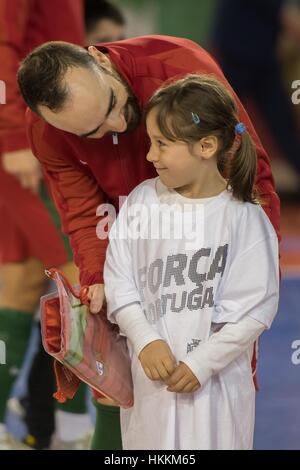 Seixal, Portugal. 29th January 2017. FUTSAL: PORTUGAL x RUSSIA  - Ricardinho in action during friendly futsal match between Portugal and Russia, in Seixal, Portugal. Credit: Bruno de Carvalho/Alamy Live News Stock Photo